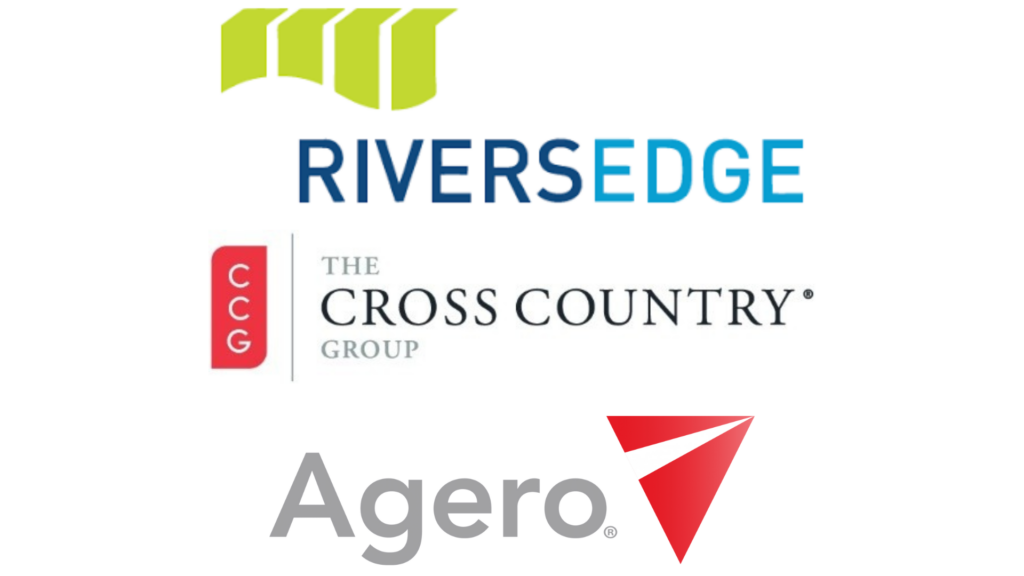 Logos of sponsors: Preotle, Lane & Associates, the Cross Country Group and Agero